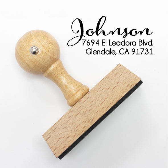 Return Address Stamp- "Johnson"
