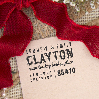 Return Address Stamp "Christmas Style"