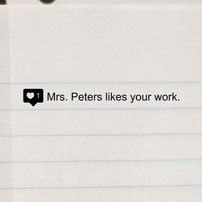 Teacher Stamp "Mrs Peters" Instagram Like