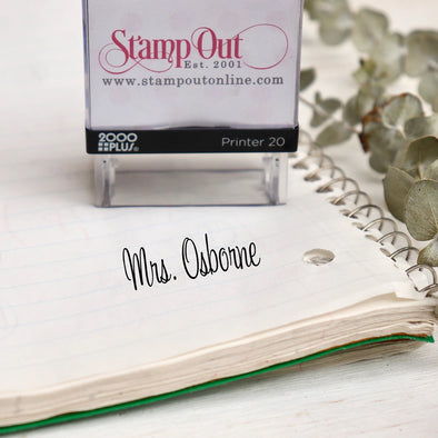 One line Teacher's Name Self Inking Stamp