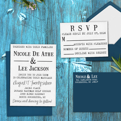 Wedding Invitation Stamp Set "Nicole & Lee"