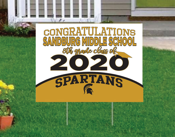Sandburg middle school Yard Sign Sandburg Class of 2020