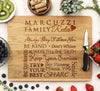 Cute Personalized Cutting Board With Family Rules