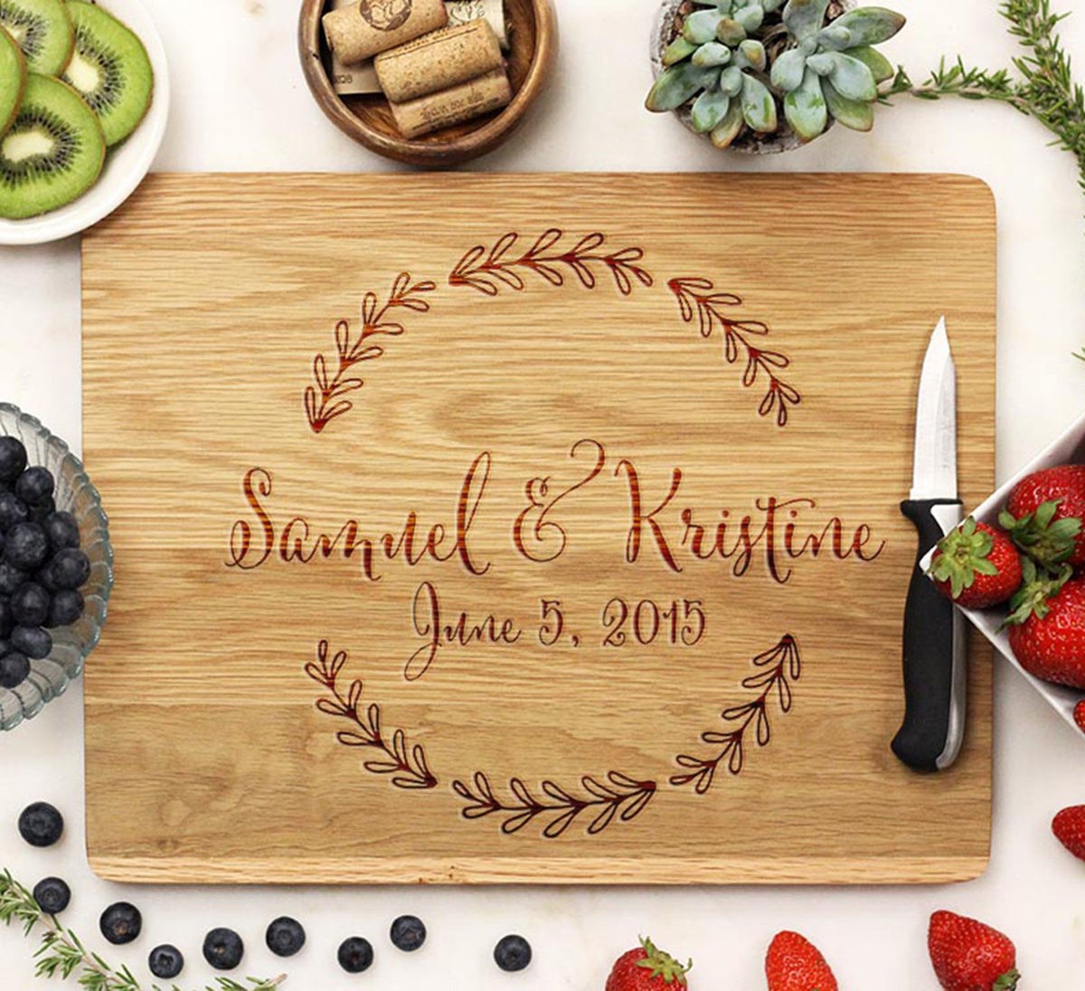 Custom Cutting Board, Personalized Cutting Board, Wedding Gifts for Ne –  SayaBell Stamps