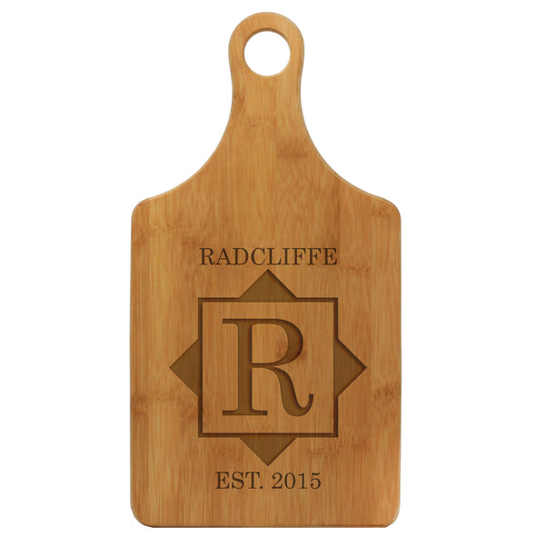 Paddle Cutting Board "Radcliffe Square Design"