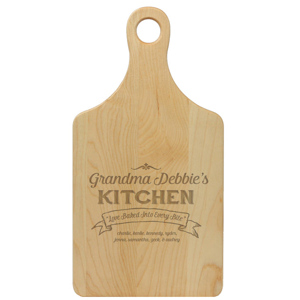Paddle Cutting Board "Grandma Debbie's Kitchen"