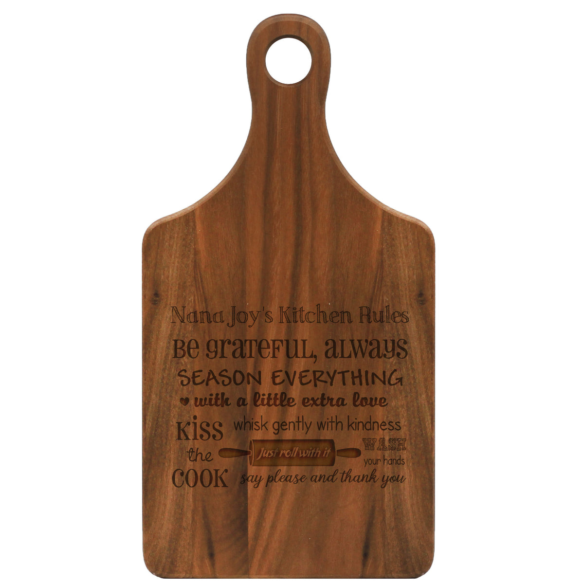 Engraved Made With Love In Nana's Kitchen Cutting Board