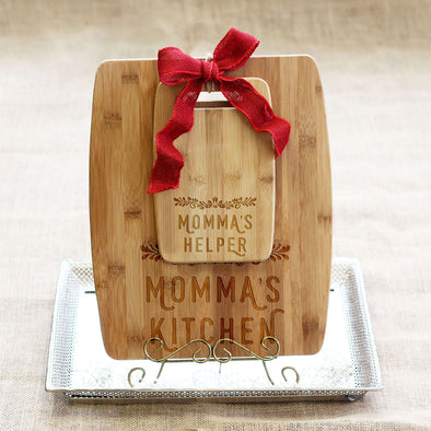 Cutting Board Set - "Momma's Kitchen & Helper"