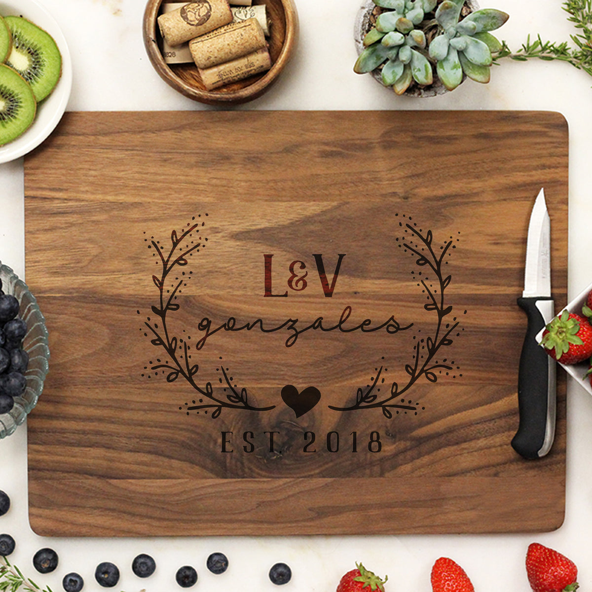 Customized Wedding Cutting Board, Custom Cutting Board, Engraved Cutting Board, Engraved White Oak Wooden Cutting cheapest Board --21225-CUTB-004