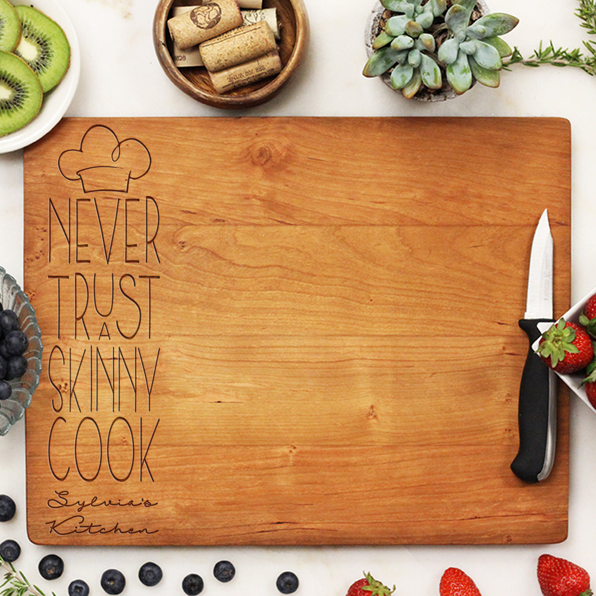 Best Cook Ever Funny Wood Cutting Board