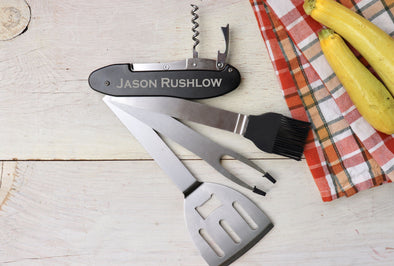 Barbecue Tool set, BBQ Tool Set, "Jason Rushlow" Personalized Gift for him