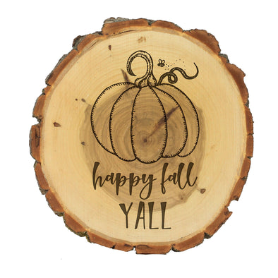 Wood Plaque "Happy Fall Yall"