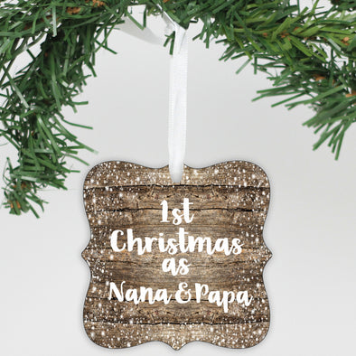 Personalized Ornament Our First Christmas As Nana & Papa