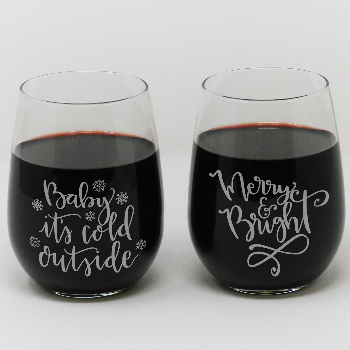 Icup, Inc. A Christmas Story Iconic Quotes 21oz Stemless Wine Glass Set