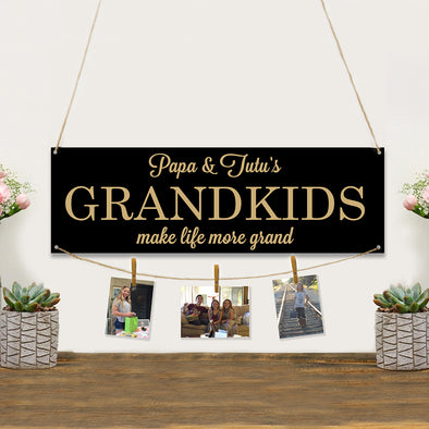 Grandkids Photo Clip Sign