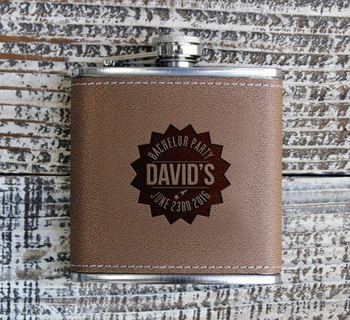 Personalized Flask - "David's Bachelor Party"