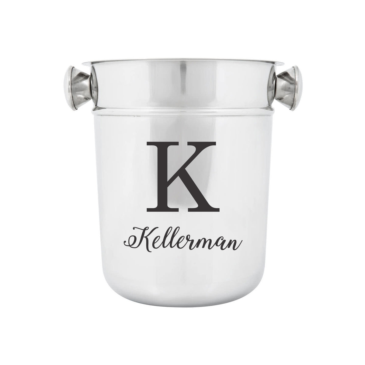 Custom Last Name Monogram Ice Bucket