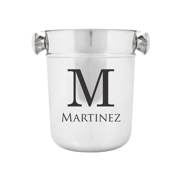 Personalized Ice Bucket - Initial With Last Name
