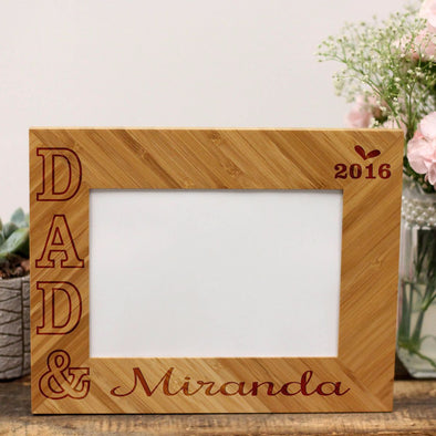Personalized Picture Frame - "DAD &"