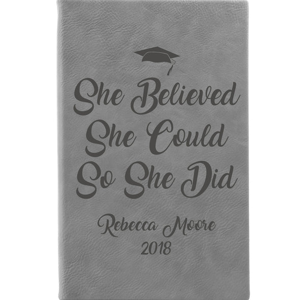 Personalized Notepad or Personalized Journal: She Believed She Could So She Did