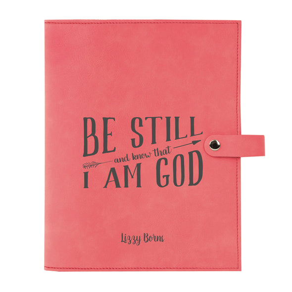 Personalized Bible Cover, Be Still, Snap Cover, Custom Bible Cover, Customized Bible Cover, Engraved Bible Cover, Inspirational Bible Cover