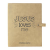 Personalized Bible Cover, Jesus Loves Me, Kid's Bible, Snap Cover, Custom Bible Cover, Customized Bible Cover, Engraved Bible Cover, Inspirational Bible Cover