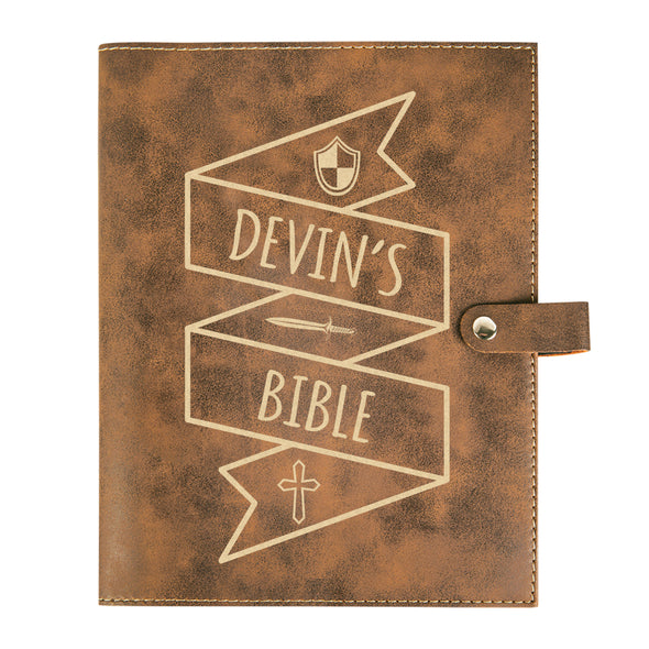 Personalized Bible Cover, Kid's Bible, Shield, Sword, Cross, Snap Cover, Custom Bible Cover, Customized Bible Cover, Engraved Bible Cover, Inspirational Bible Cover