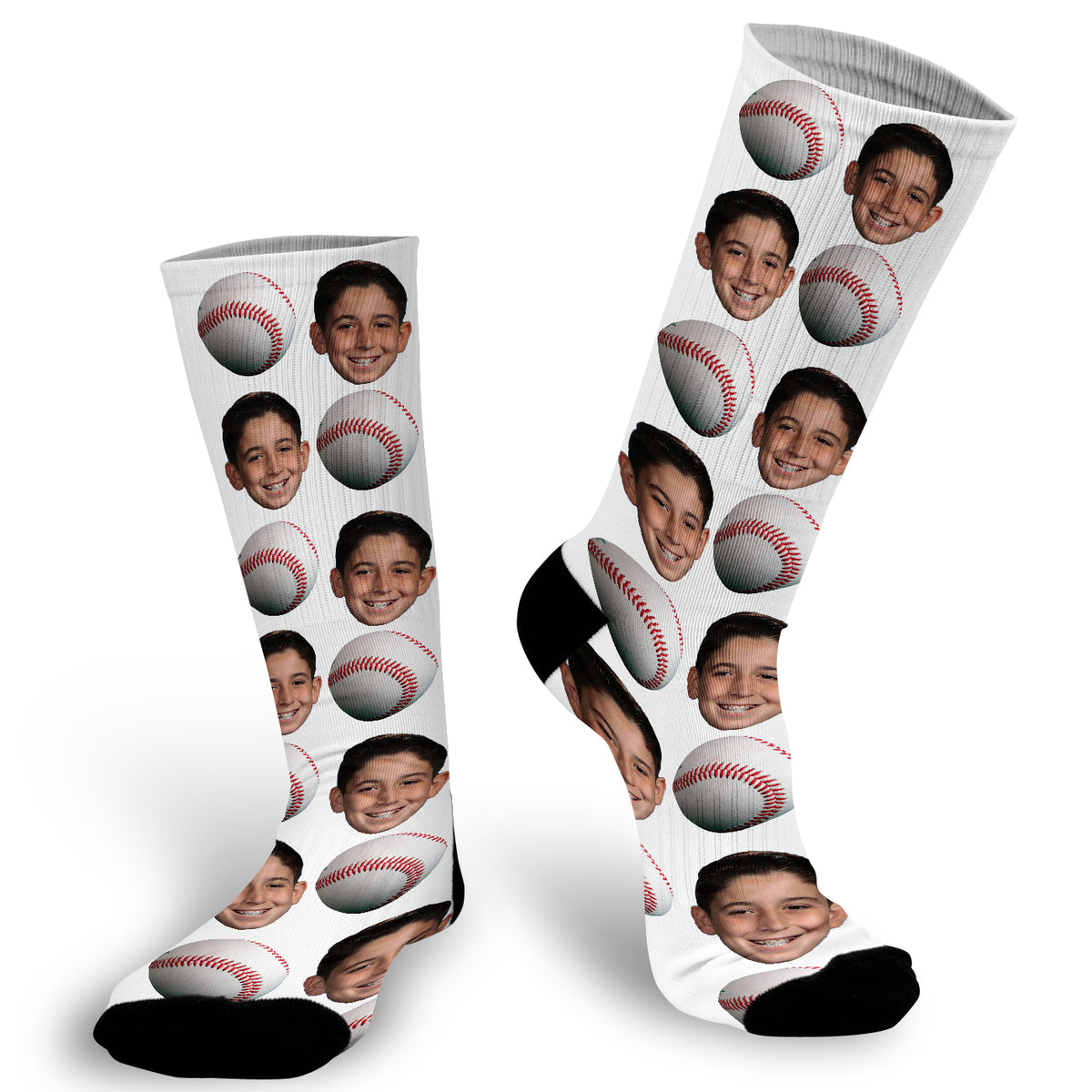 Baseball Gift Custom Face Socks - Shop Baseball Gifts - UNDSPTDLA