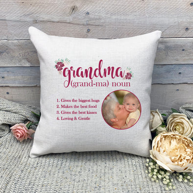 Custom Grandma Pillowcase, Custom Photo Pillowcase, Picture Pillowcase, Linen Pillowcase, Personalized Photo Pillowcase, Custom Pillow Cover