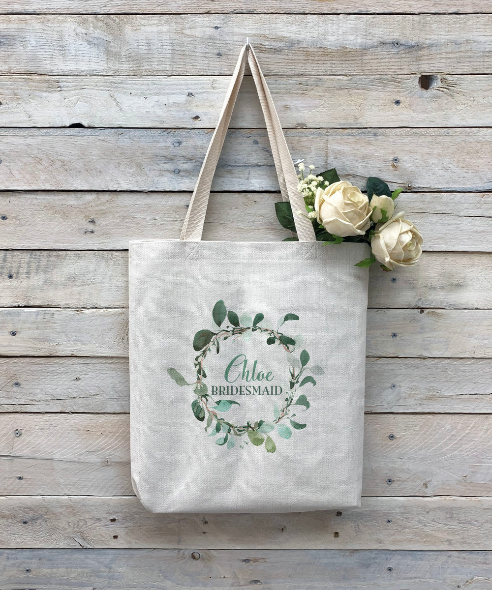 Personalized Wedding Floral Tote Bags Gift for Bridesmaid 