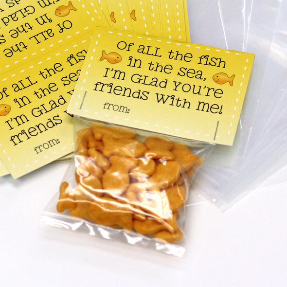 Valentine Cards with Goodie Bags (Set of 20) - "Fish in the Sea"