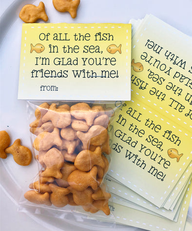 Valentine Cards with Goodie Bags (Set of 20) - "Fish in the Sea"
