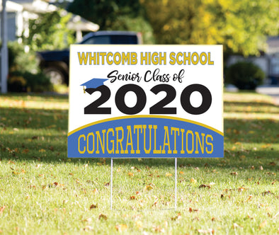 Graduation Yard Sign, Class of 2020 Lawn Sign, High School Graduation Sign, College Graduation Sign, Congrats Graduate