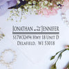 Return Address Stamp "Jonathan & Jennifer"