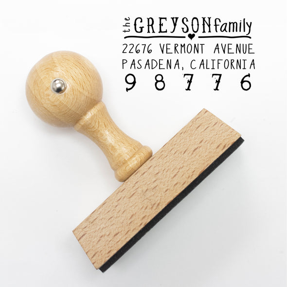 Return Address Stamp- "Greyson"