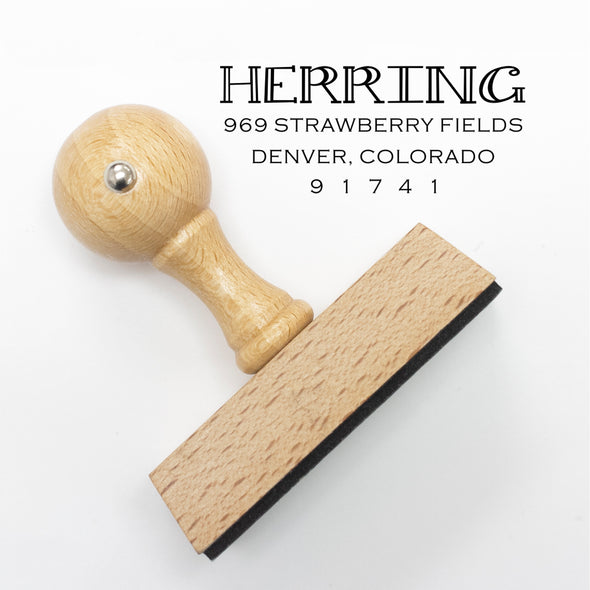 Return Address Stamp- "Herring"