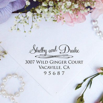 Return Address Stamp "Shelby & Drake"