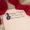 Return Address Stamp, Snowman "Kenny & Sarah"