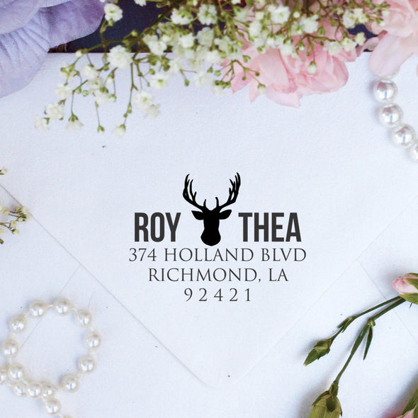 Return Address Stamp "Roy & Thea"