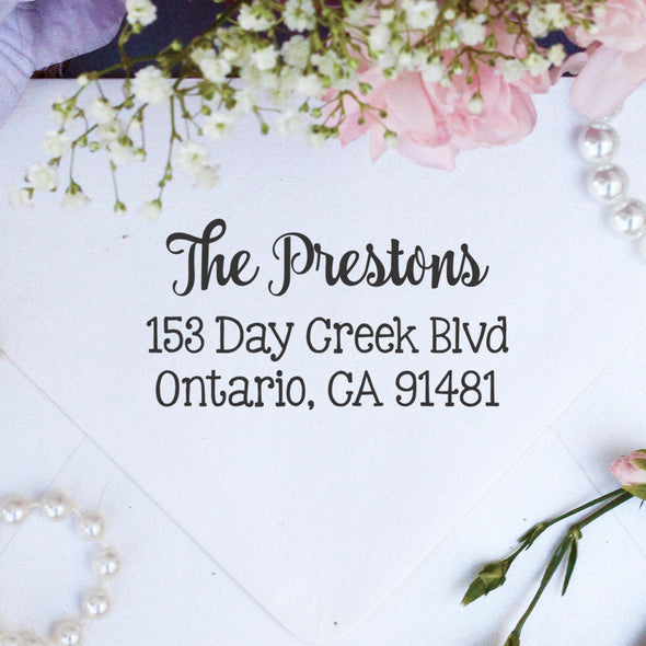 Return Address Stamp "The Prestons"
