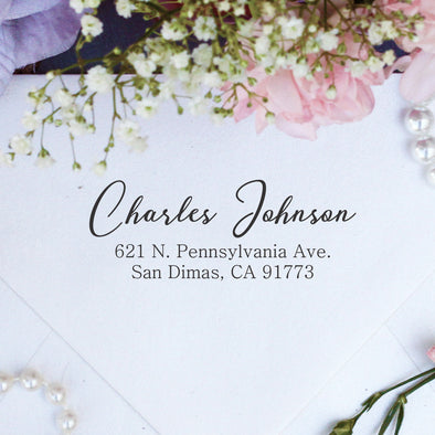 Return Address Stamp "Charles Johnson"
