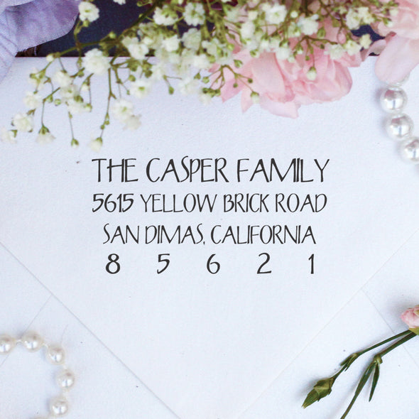 Return Address Stamp "Casper Family"