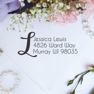 Return Address Stamp "Jessica Lewis"
