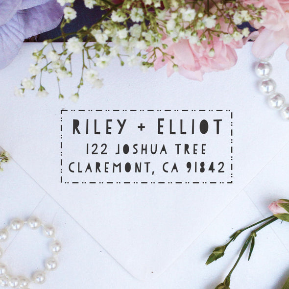 Return Address Stamp "Riley & Elliot"