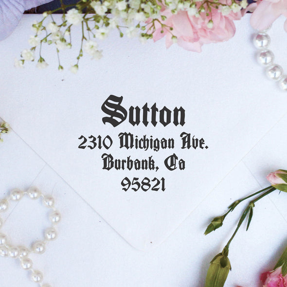 Return Address Stamp "Sutton"