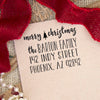 Return Address Stamp "Merry Christmas Barton Family"