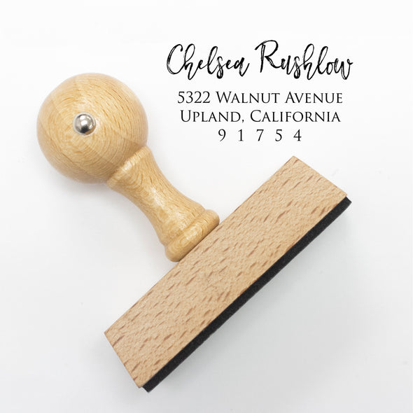 Return Address Stamp- "Chelsea Rushlow"