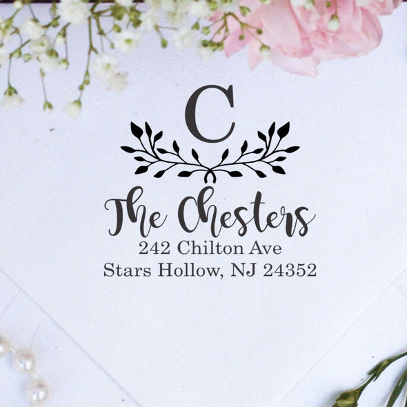 Return Address Stamp "The Chesters With Initial"