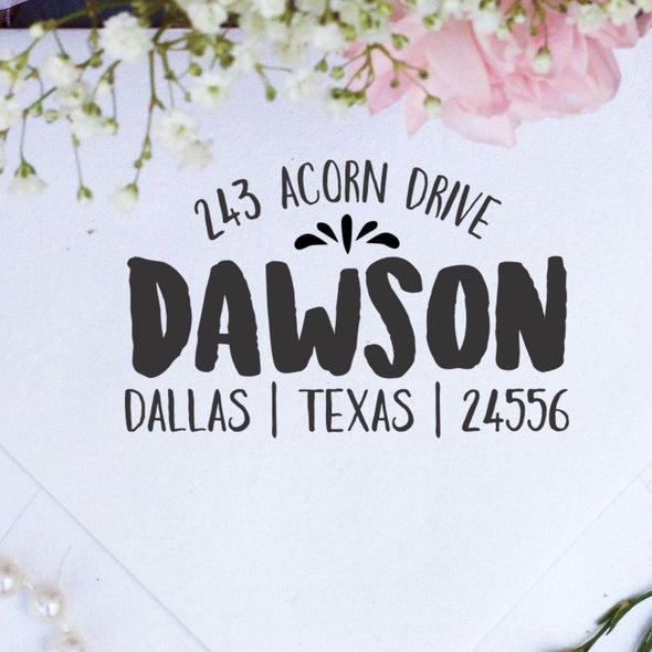 Return Address Stamp "Dawson"