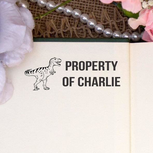 Personalized Property of Stamp - "Charlie" Dinosaur